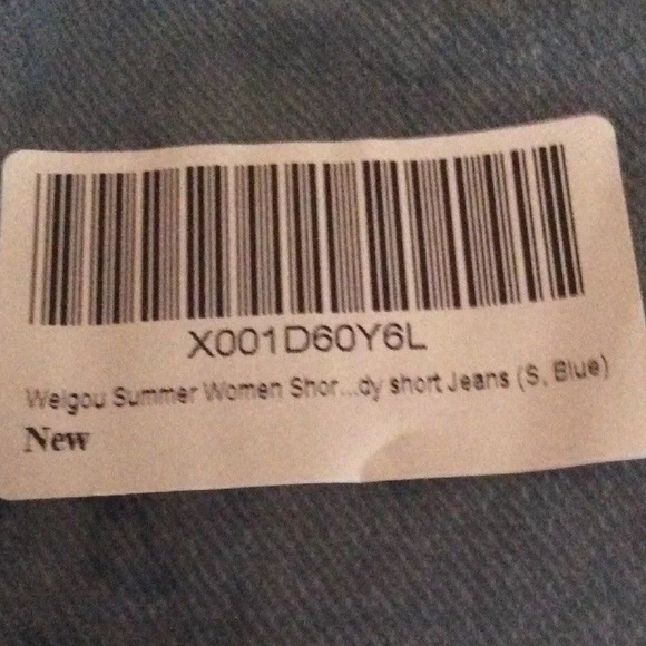 WEIGOU WOMENS DISTRESSES DENIM SHORTS, SMALL, NWT - Picture 7 of 7